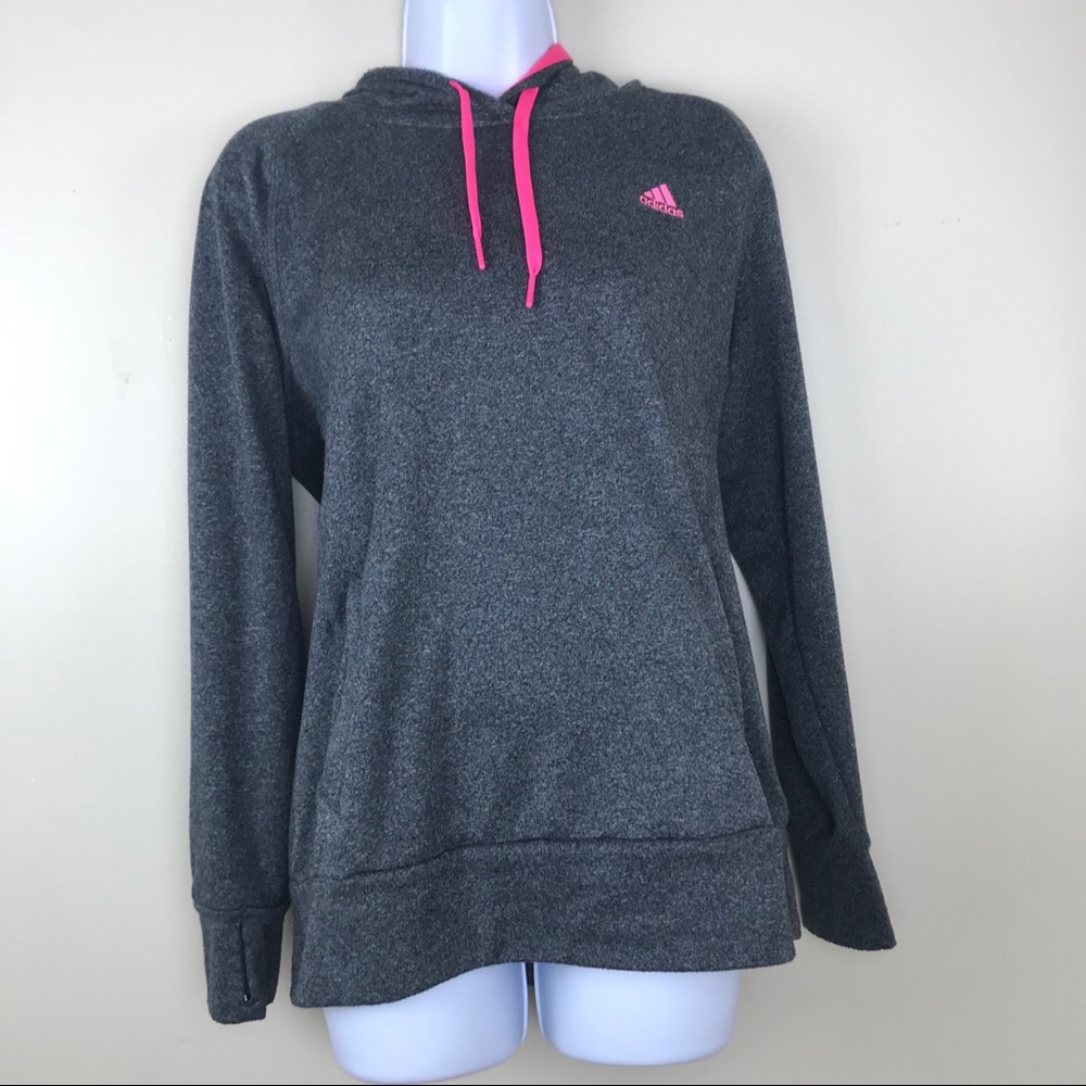 🌼PINK AND GRAY ADIDAS HOODIE